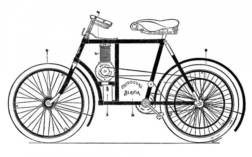 Jak vypadal a fungoval první český motocykl Slavia od Laurin & Klement: Přinášíme vám historický článek z roku 1900,…